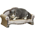 2-in-1 Indoor Cat Scratcher with Organic Catnip 29.5x56x26cm - Brown