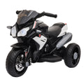 Kids 6V Battery Steel Enforced Ride-On Motorcycle Trike - Black