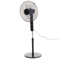 Oscillating Standing Floor Fan with Remote Control, Adjustable Height & Timer - Black