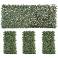 4 Pieces Expanding Artificial Laurel Trellis Fence 2m x 1m Privacy Screen - Green