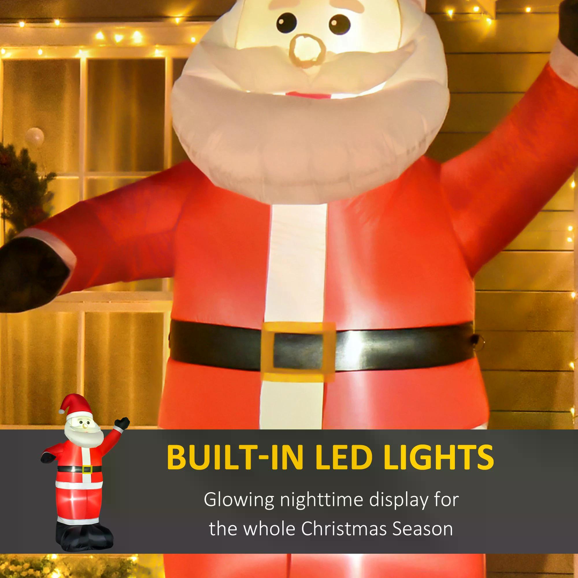 Inflatable 2.4m Santa Claus W/LED lights