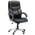 High Back Swivel Office Desk Chair with Adjustable Height and Rocking Function - Black