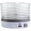 5 Tier Adjustable Temperature Food Dehydrator - White