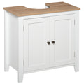 Space Saving Bathroom Sink Cabinet with Adjustable Shelf 60x30x60cm - White