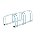 Bike Stand Parking Rack for 3 Bicycles Floor or Wall Mount 76L x 33W x 27H - Silver