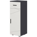 Slim Bathroom Storage Cabinet with Adjustable Shelf - Grey