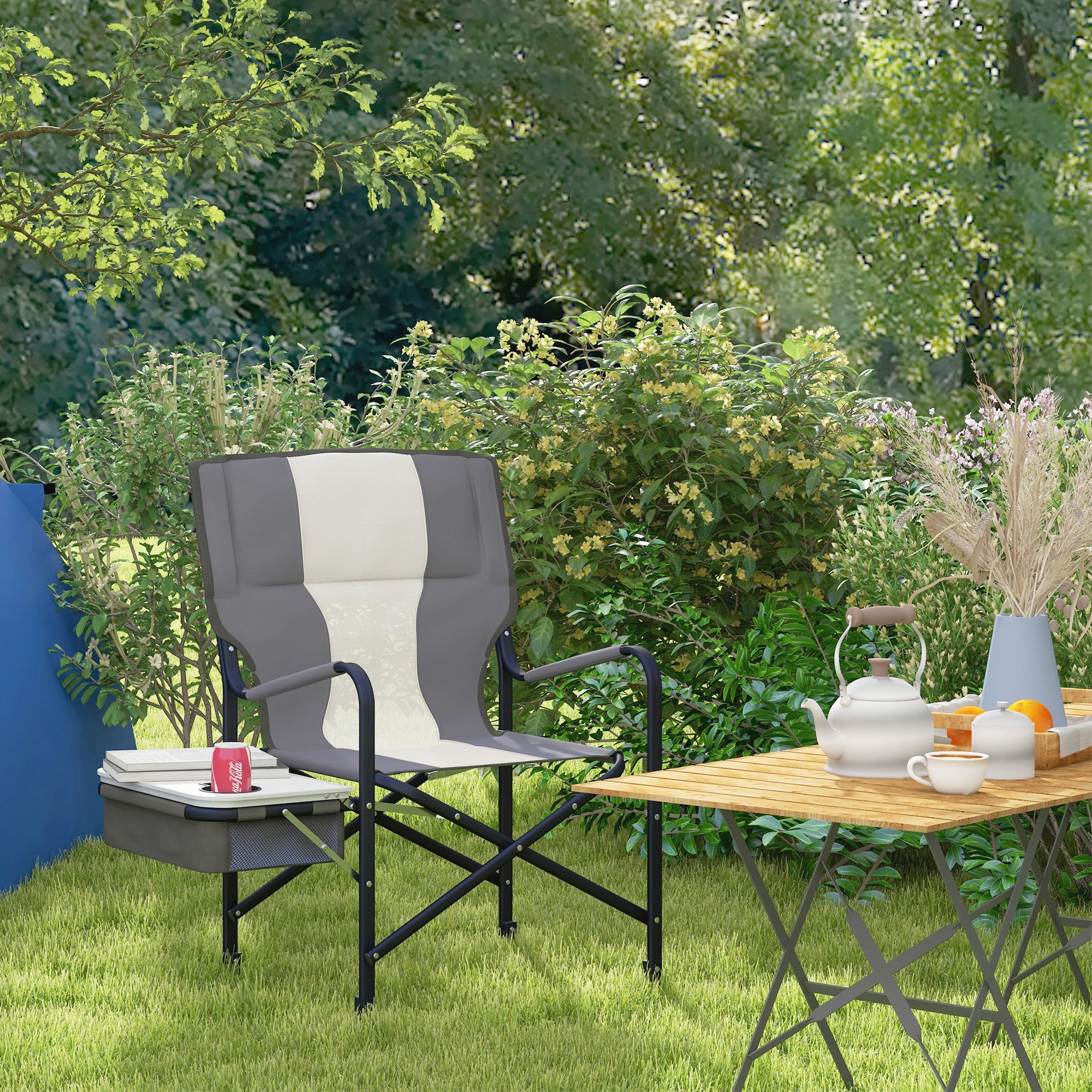 Directors Chair Outdoor Folding Chairs With Table Side Table