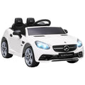 Mercedes Benz SLC 300 Licensed 12V Kids Electric Ride On Car with Remote, Music & Suspension - White
