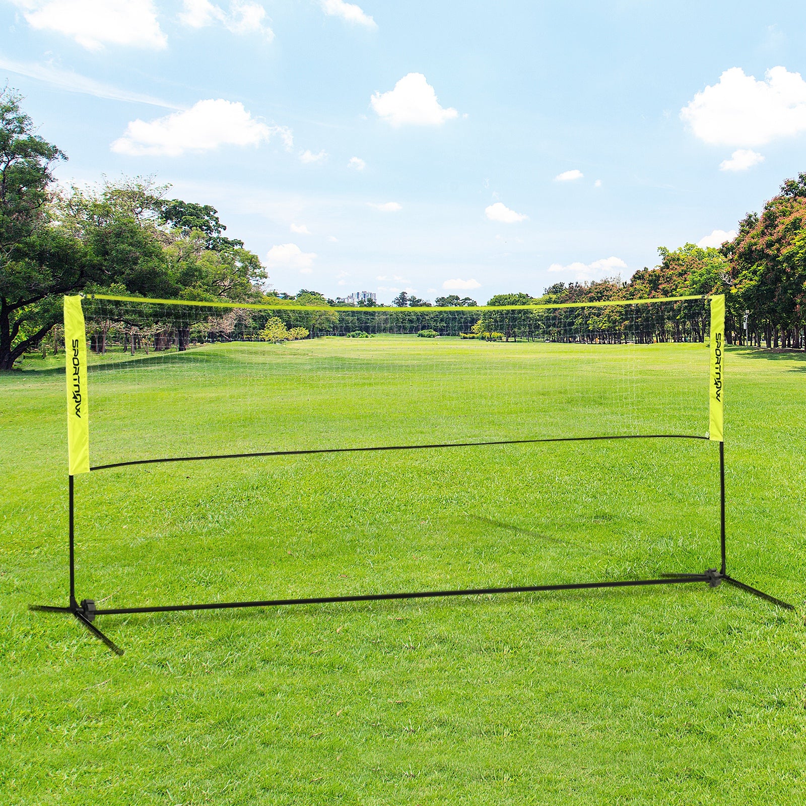 4m Badminton Net, Height Adjustable Outdoor Sports Net with Carry Bag, for Tennis, Pickleball and Volleyball