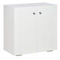 Storage Cabinet with 2 Shelves and Doors, Freestanding Wooden Sideboard for Kitchen, Living Room, Hallway - White