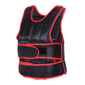 20kg Adjustable Metal Sand Weight Trainer Vest Unisex - Black/Red