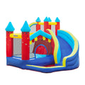 4 in 1 Kids Bounce Castle Inflatable House with Trampoline, Slide, Pool & Climbing Wall 2.9x2.7x2.3m - Red/Orange/Yellow/Blue