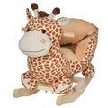 Kids Giraffe Rocking Horse Toy with Sound and Safety Belt for Toddlers - Giraffe