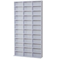 Height-Adjustable CD/DVD Storage Shelf for 1116 CDs 102x24x195 cm - White