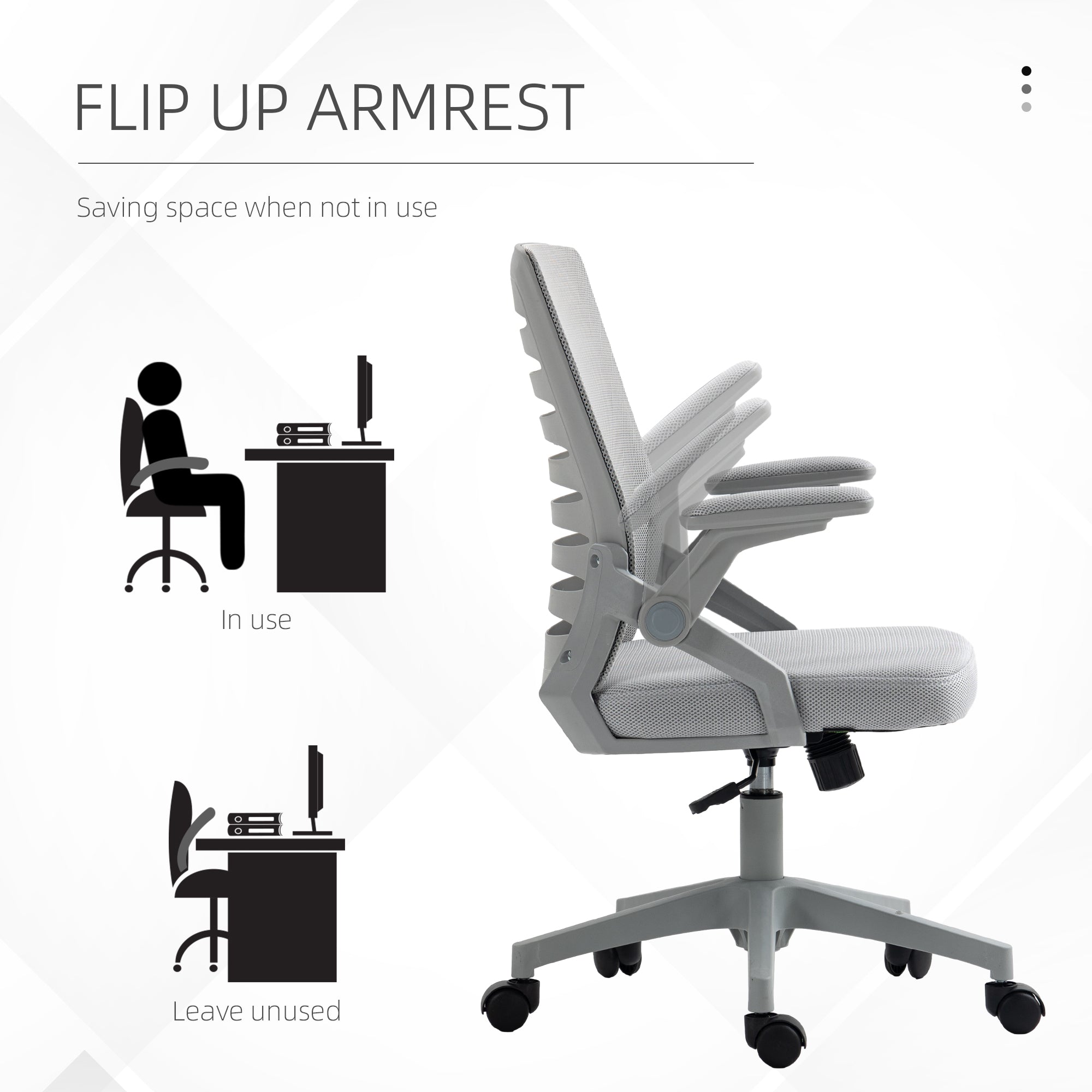 Mesh Office Chair, Swivel Task Computer Chair for Home with Lumbar Support