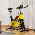 Upright Indoor Exercise Bike with Adjustable Resistance and LCD Display - Black
