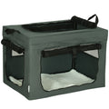 Portable Foldable Pet Carrier for Miniature Dogs and Cats 60x42x42 cm - Grey