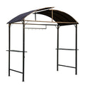 Metal Gazebo Marquee 250x126x250 cm with Ventilation - Coffee