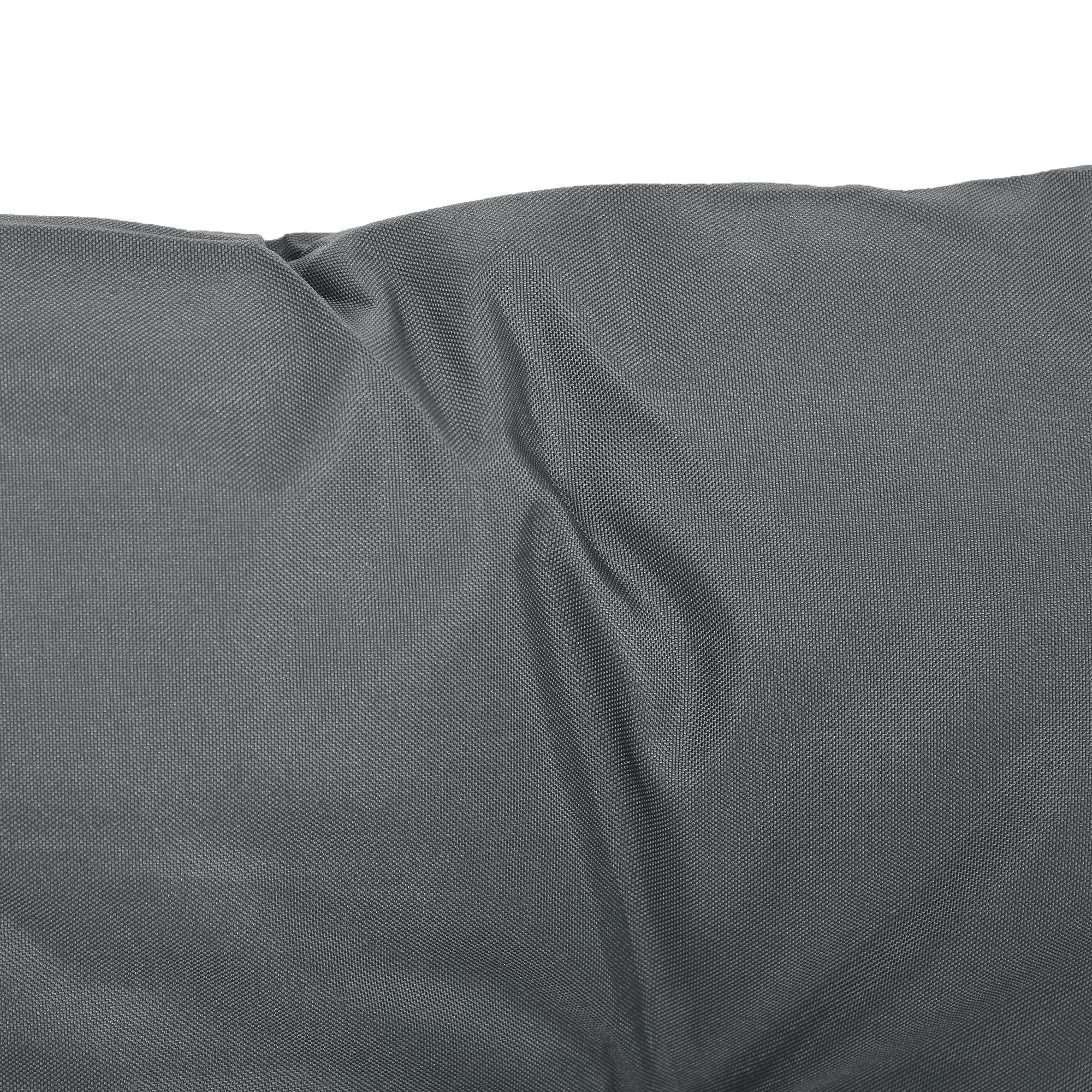 Set of 2 Outdoor Seat Cushions with Backrest, Water Resistant - Grey