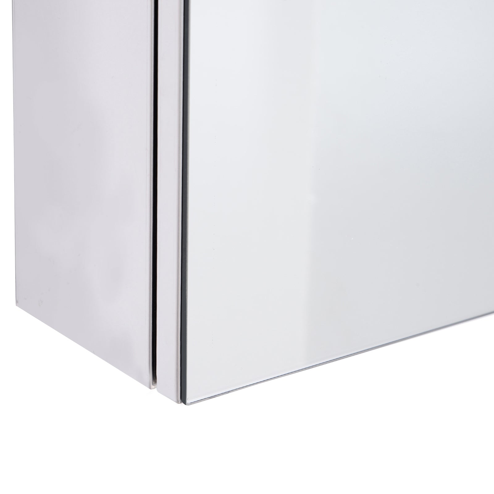 Stainless Steel Bathroom Mirror Cabinet, Double Doors,