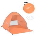 2 Person Pop-Up Beach Tent with UV Protection - Orange