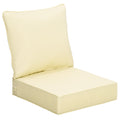 2 Piece Outdoor Patio Cushion Set with Thick Olefin Covers - Grey