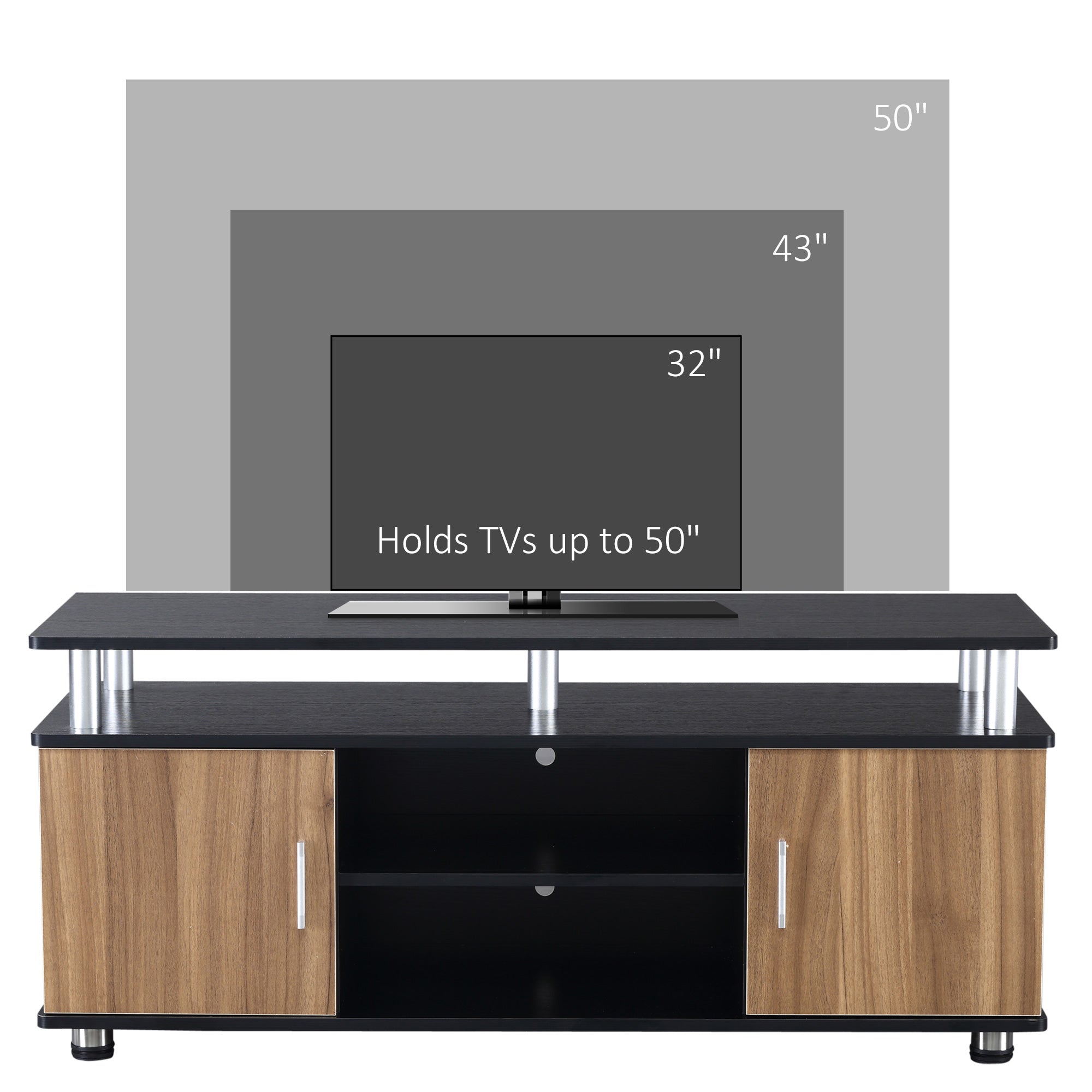 TV Unit, 120Lx40Wx52.2H cm-Black