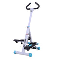 Heavy Duty Steel Frame Stepper Machine with Handle and Non-Slip Pedals - Black