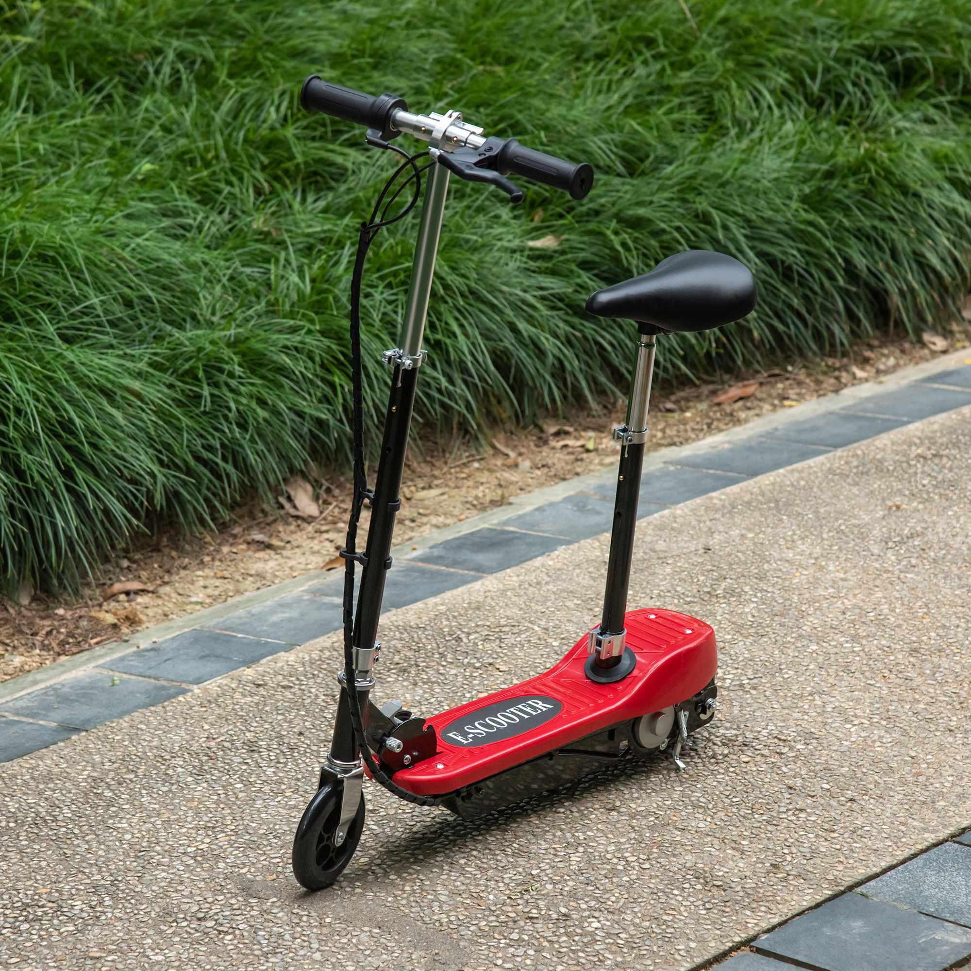 Outdoor Ride On Powered Scooter for kids Sporting Toy 120W Motor Bike 2 x 12V Battery - Red