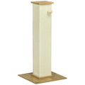 80 cm Sisal Rope Cat Scratching Post with Play Ball - Oak Tone Cream White