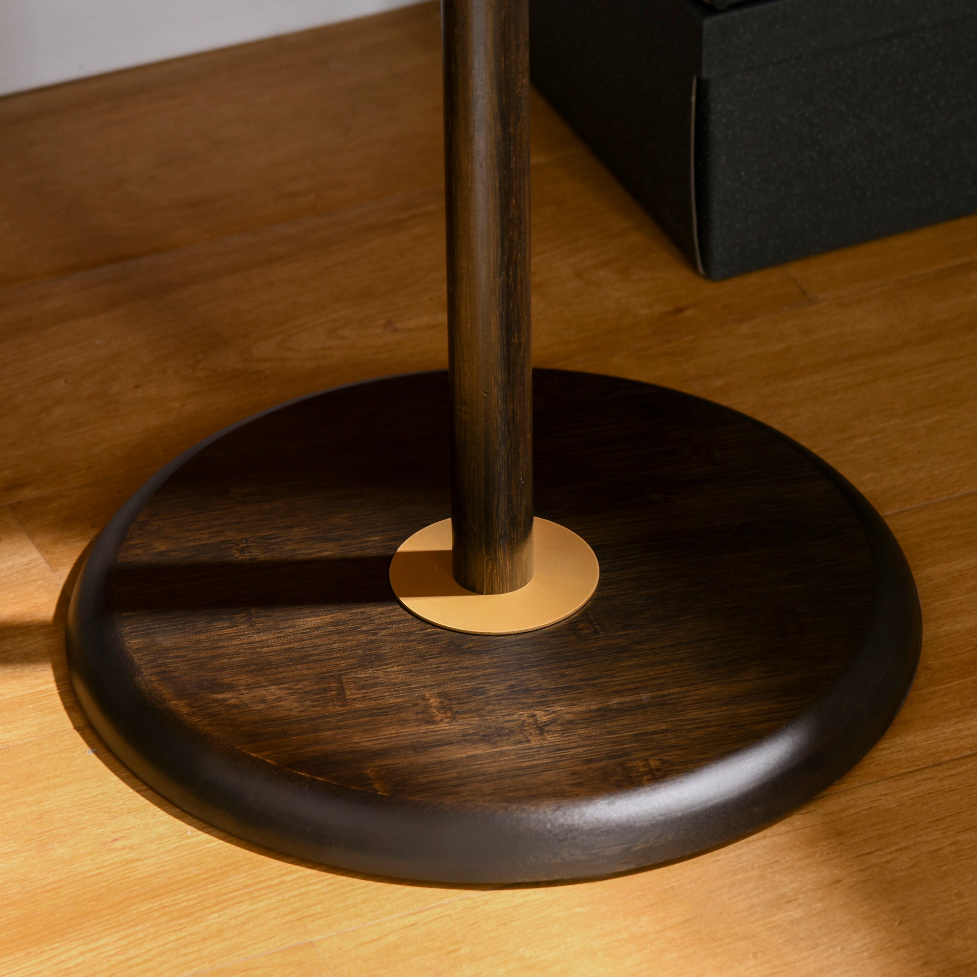 Vintage Freestanding Coat Rack Stand Hall Tree with 6 Hooks Bamboo Frame - Walnut