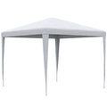 2.7m x 2.7m Garden Gazebo Party Marquee Tent with Steel Frame - White