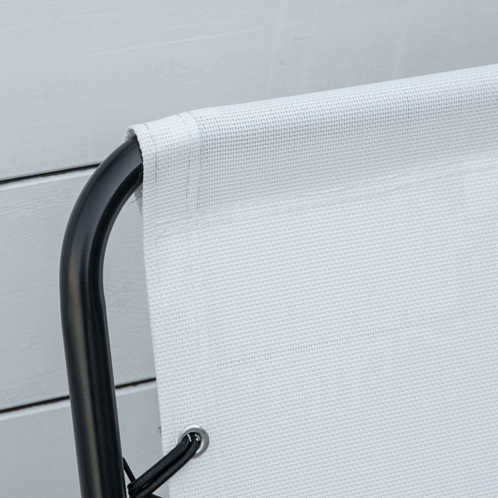 Pieces Patio Folding Chair Set, Outdoor Portable Loungers for Camping Pool Beach Deck, Lawn Chairs with Armrest Steel Frame, Cream White