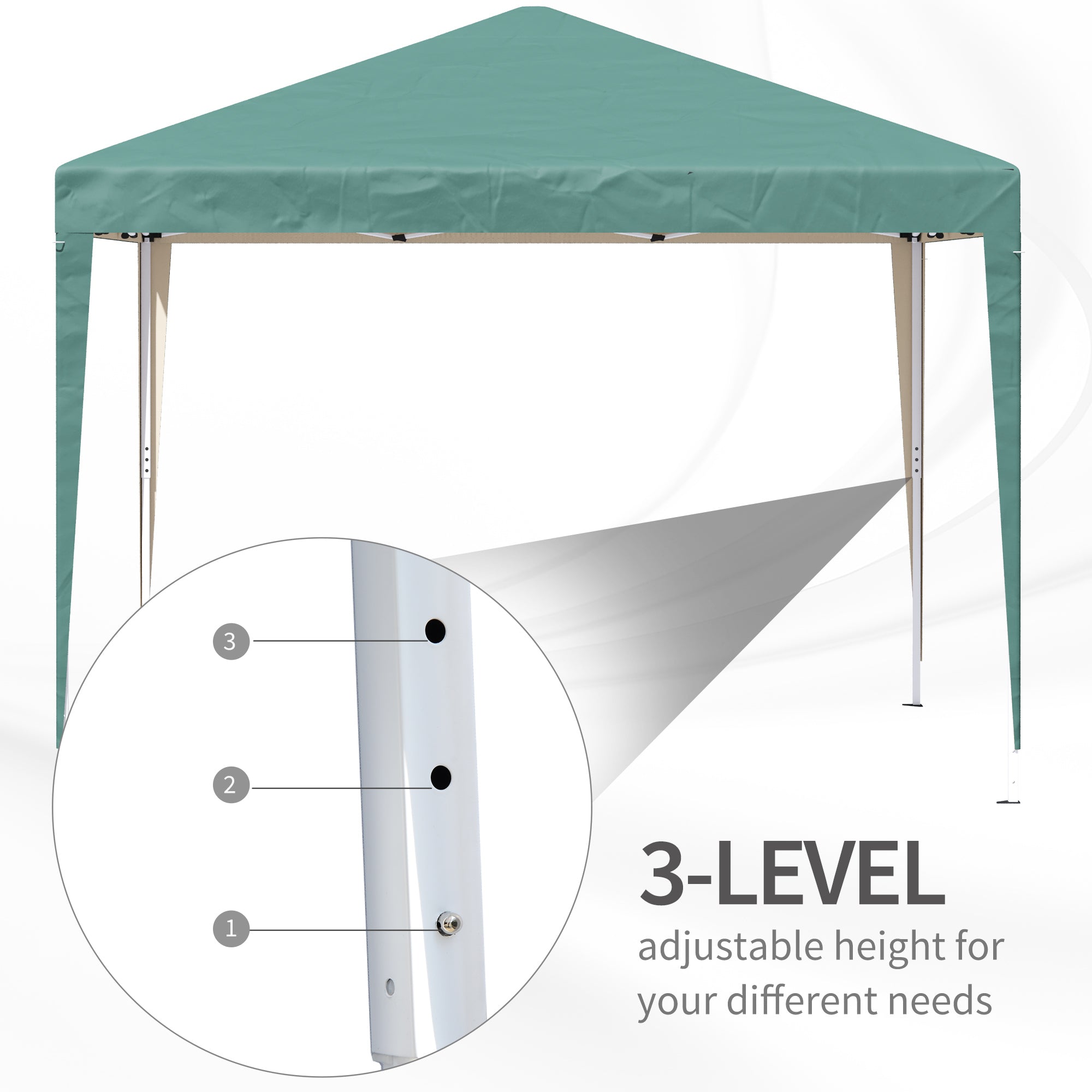 3 x 3 meter Garden Heavy Duty Canopy Rentals Marquee Party Tent Folding Wedding Canopy-Green