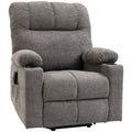 Oversized Power Lift Riser Recliner Chair with Cup Holders - Grey Velvet Feel