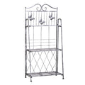 3 Tier Metal Plant Stand Folding Indoor Outdoor - Black
