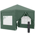 3 x 3m Pop Up Gazebo Tent with Carry Bag and Removable Walls - Green