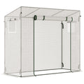Walk-In Garden Greenhouse with Steel Frame and Window - Green