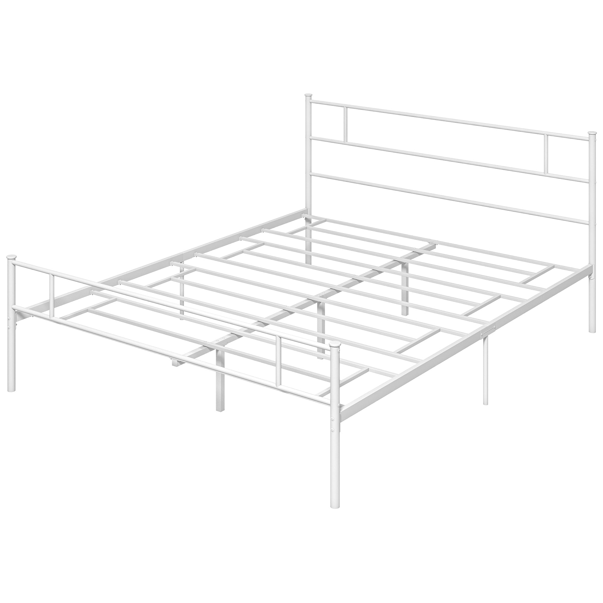 Direct Home Furniture Basics King Metal Bed Frame White