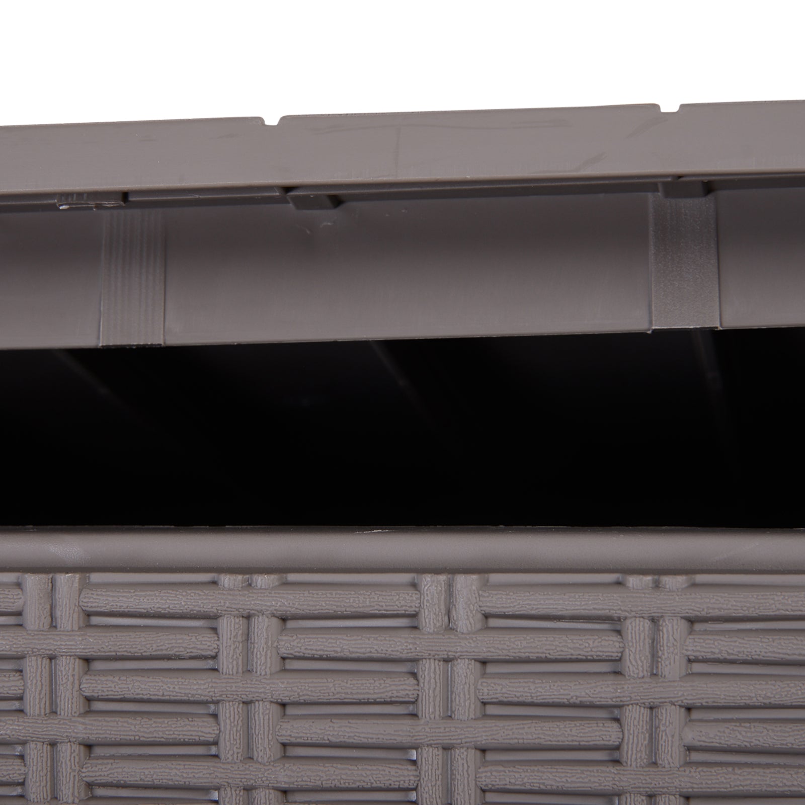 50L Outdoor Rattan-Effect Lift-Top Ice Cooler Table Grey