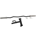 Olympic 120cm EZ Curl Bar & 200kg Barbell Jack Set for 5cm Plates - Black