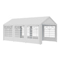 6 Metre x 3 Metre Garden Gazebo with Steel Frame and Waterproof Canopy - White