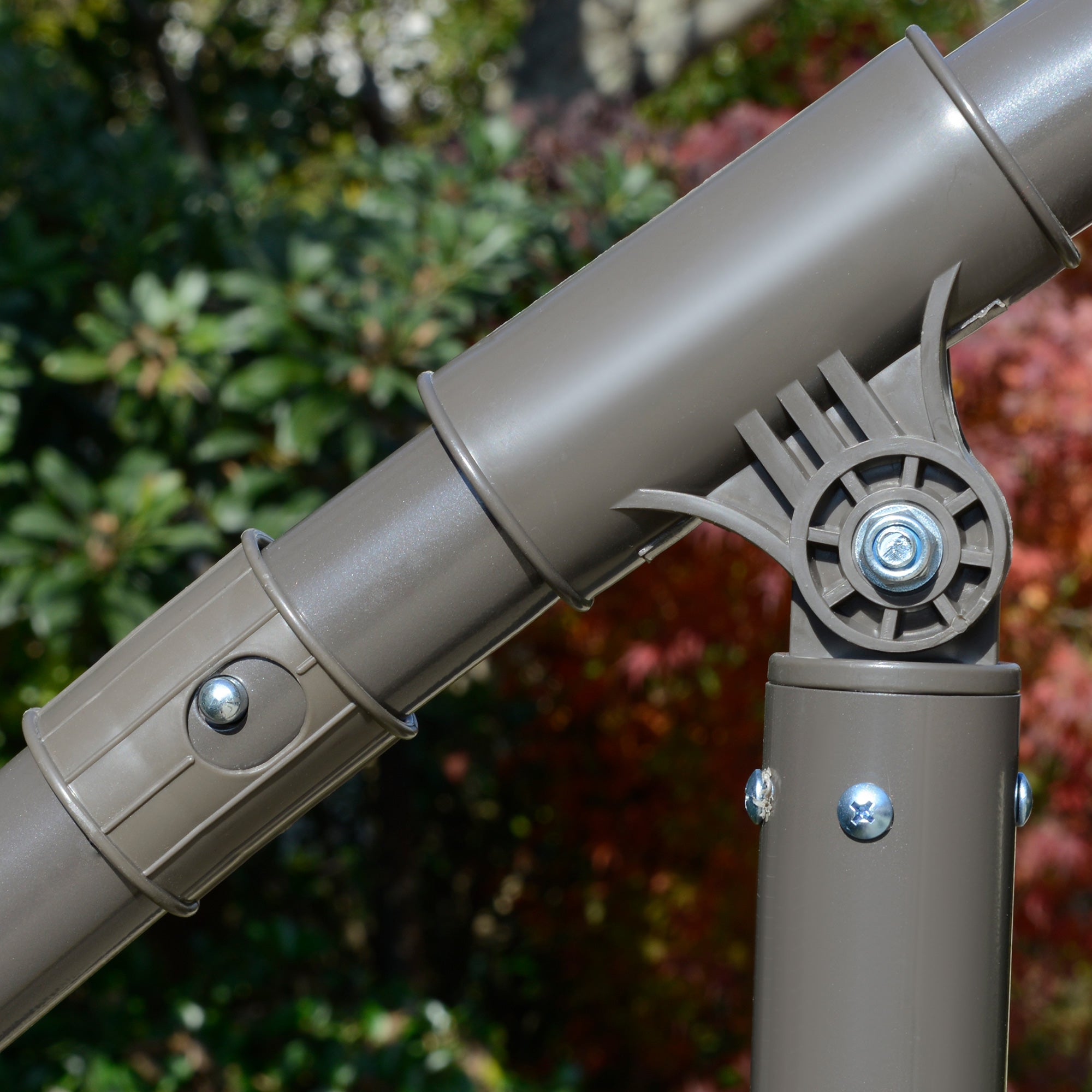 2.7m Cantilever Garden Parasol with Double Tier Canopy and Crank Handle Beige