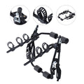 3-Bike Car Carrier Rack with Safety Straps and Foldable Design - Black