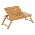 Foldable Portable Bamboo Laptop Desk with Drawer - Bamboo