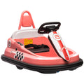 Electric Kids Bumper Car 6V with 360° Rotation, 2 Speeds, Music & Horn for 18-48 Months - Pink