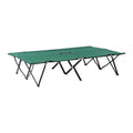 Double Foldable Camping Cot Bed with Carry Bag for Two - Green