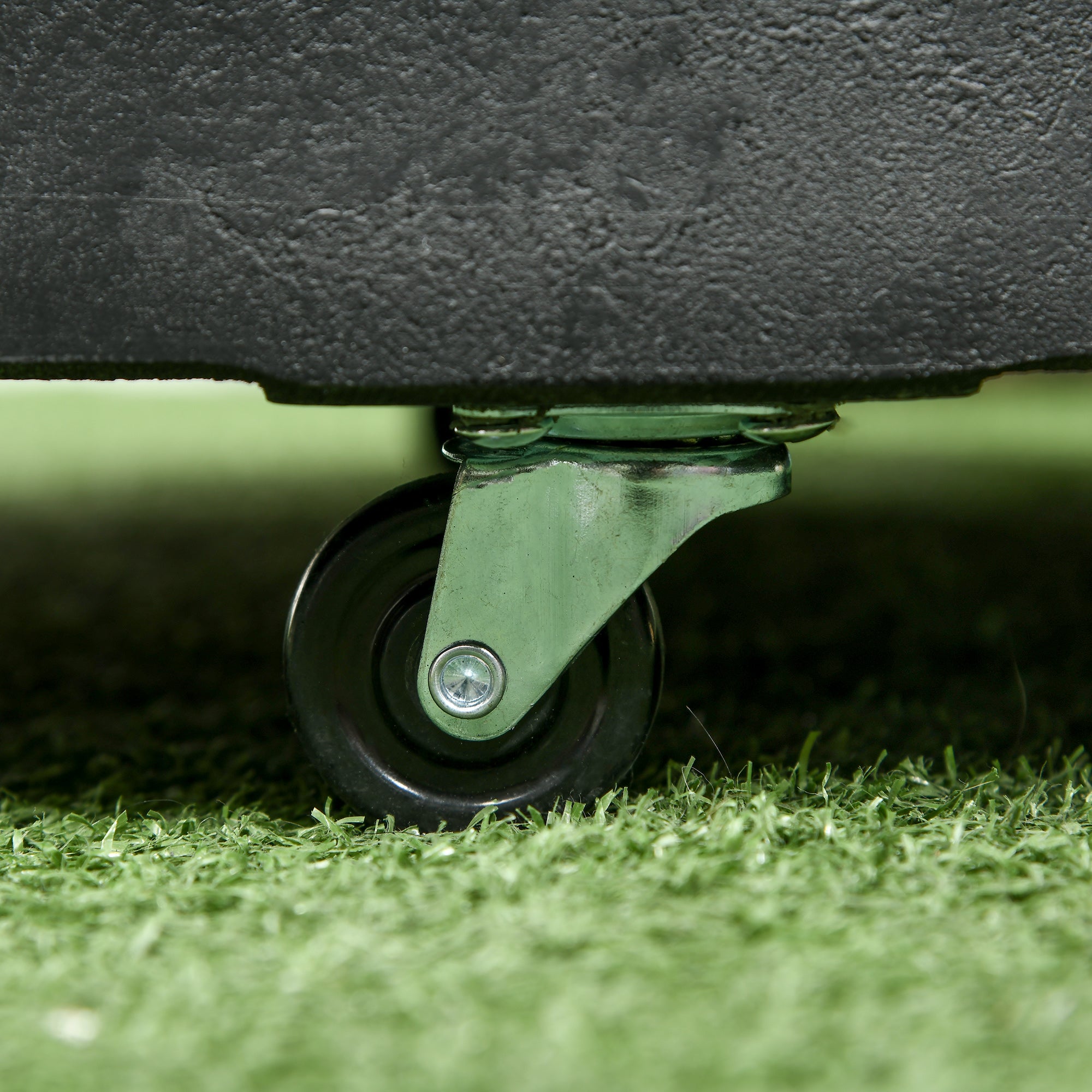 Resin Garden Parasol Base with Wheels and Retractable Handles, Round Outdoor Market Umbrella Stand Weight for Poles of ?38 - ?48mm, Black