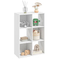 3-Tier 6-Cube Particle Board Storage Unit Cabinet Bookcase Organiser - White