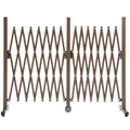 Expanding Aluminium Trellis Fence Panel Movable Garden Screen - Dark Brown